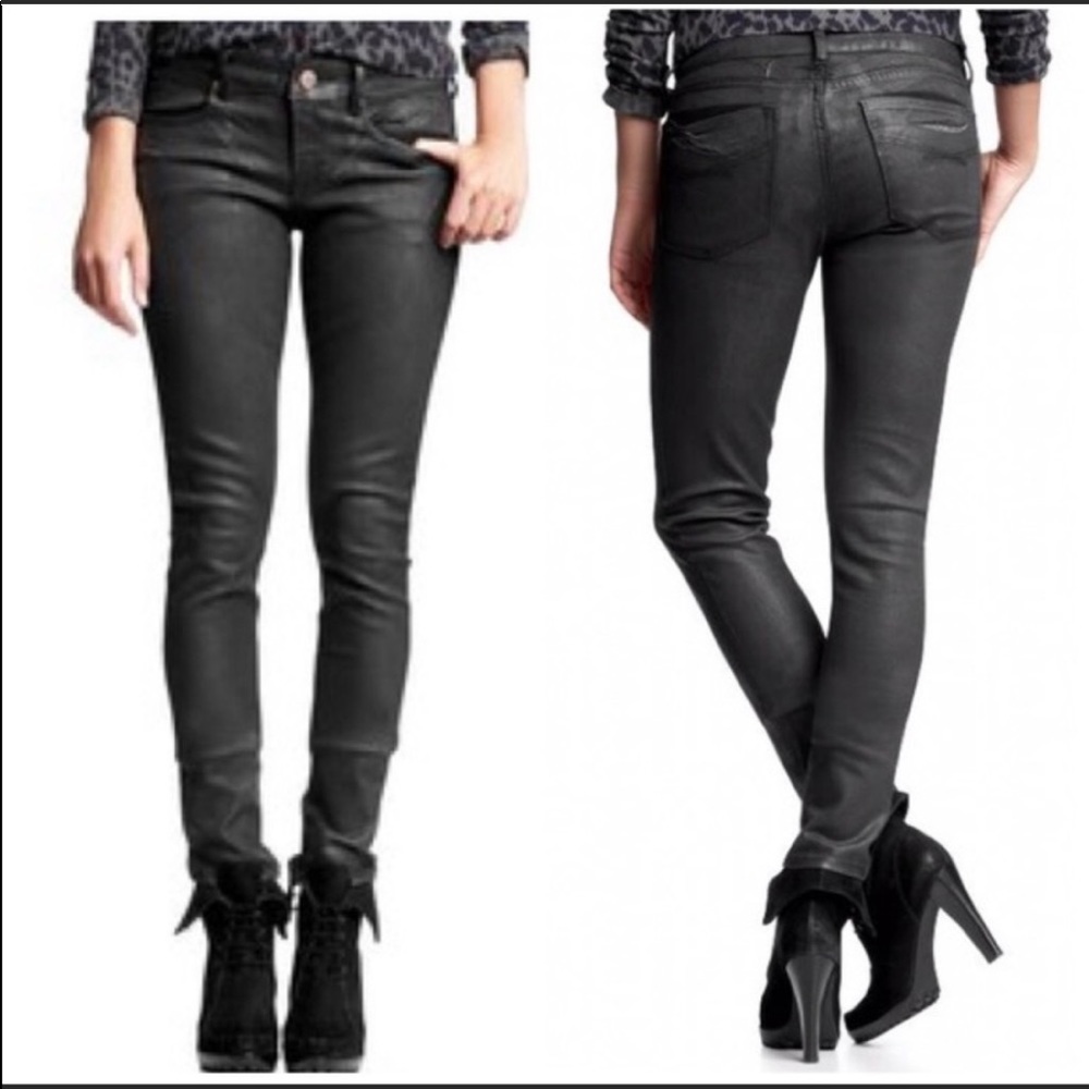 Gap• 1969 Black Faux leather skinny jean